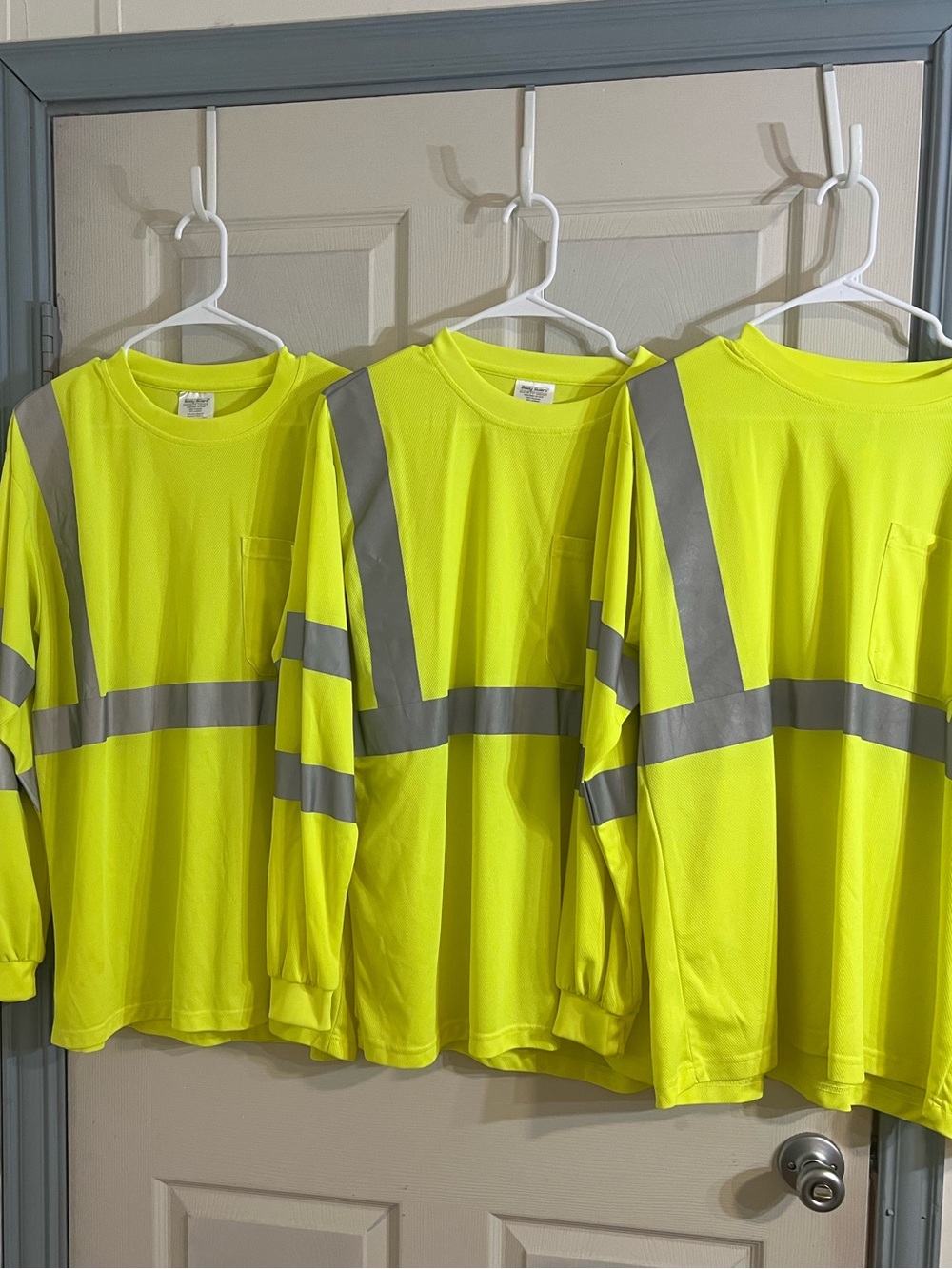 Safety Shirt/Vest Bundle Unisex L/XL High Vis  Yellow Reflective Long-Sleeve